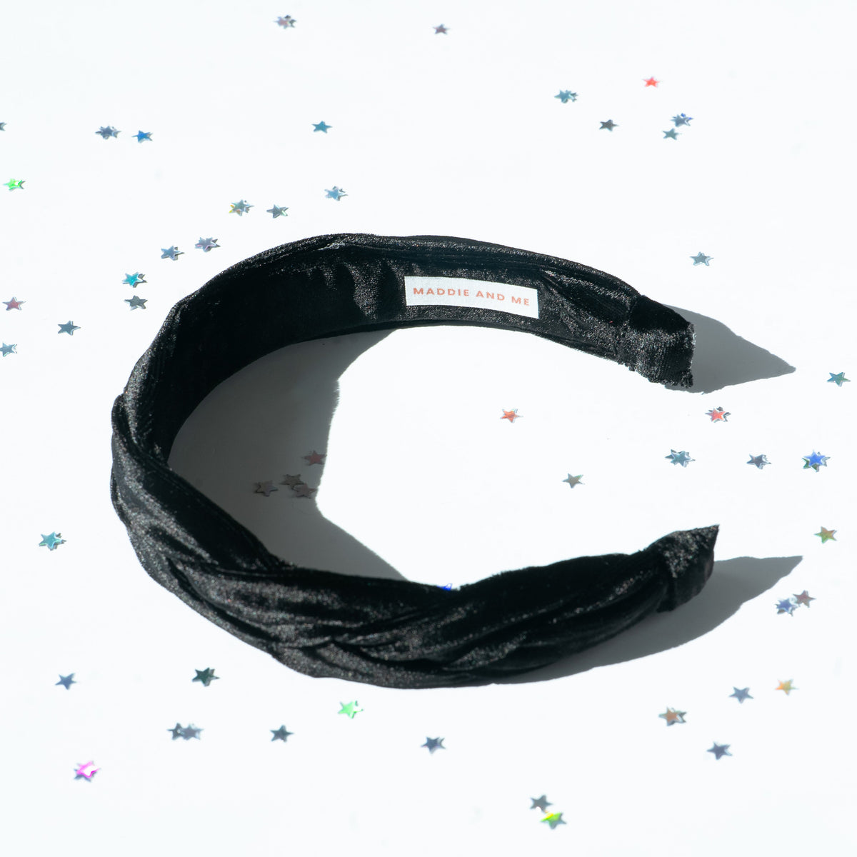 Black 100% Mulberry Silk Velvet Braided Headband