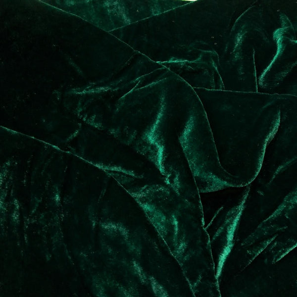 Forest Green 100% Mulberry Silk Velvet Braided Headband