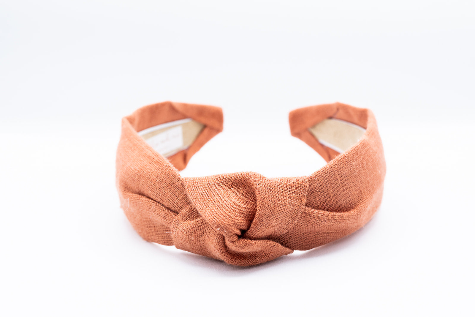 {Burnt Orange} European Linen Knotted Headband