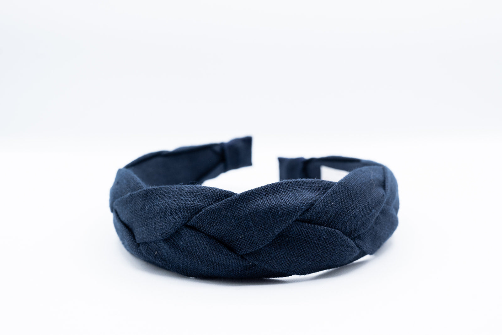 Braided European Linen Headband {Navy}