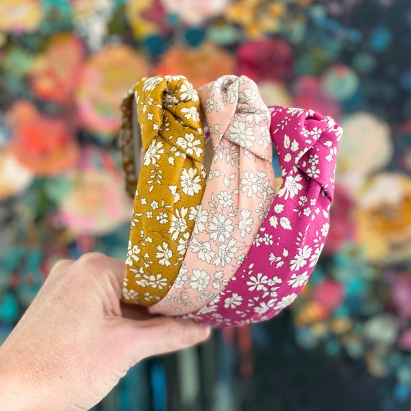 floral knotted headbands