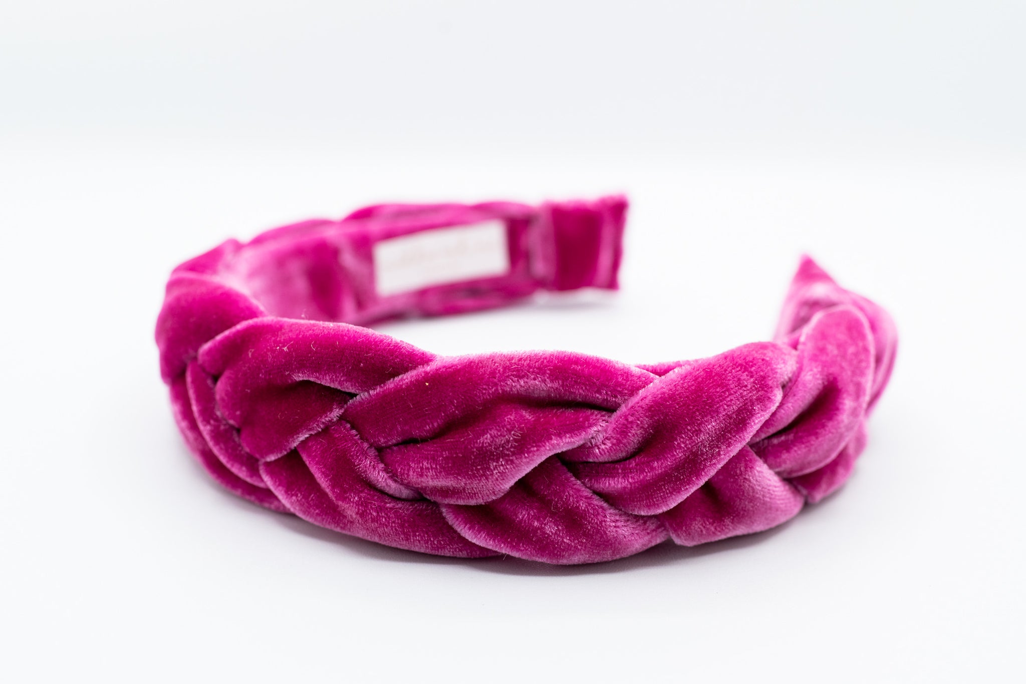 Braided Velvet {Pomegranate Pink} Headband