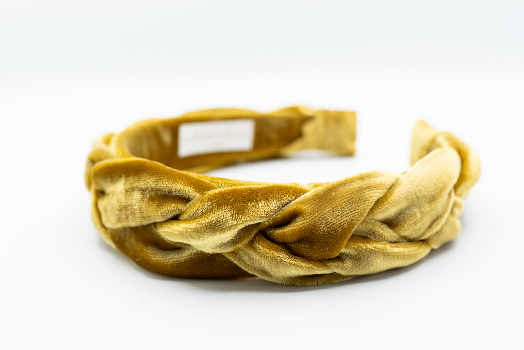 Braided Velvet {Mustard} Headband
