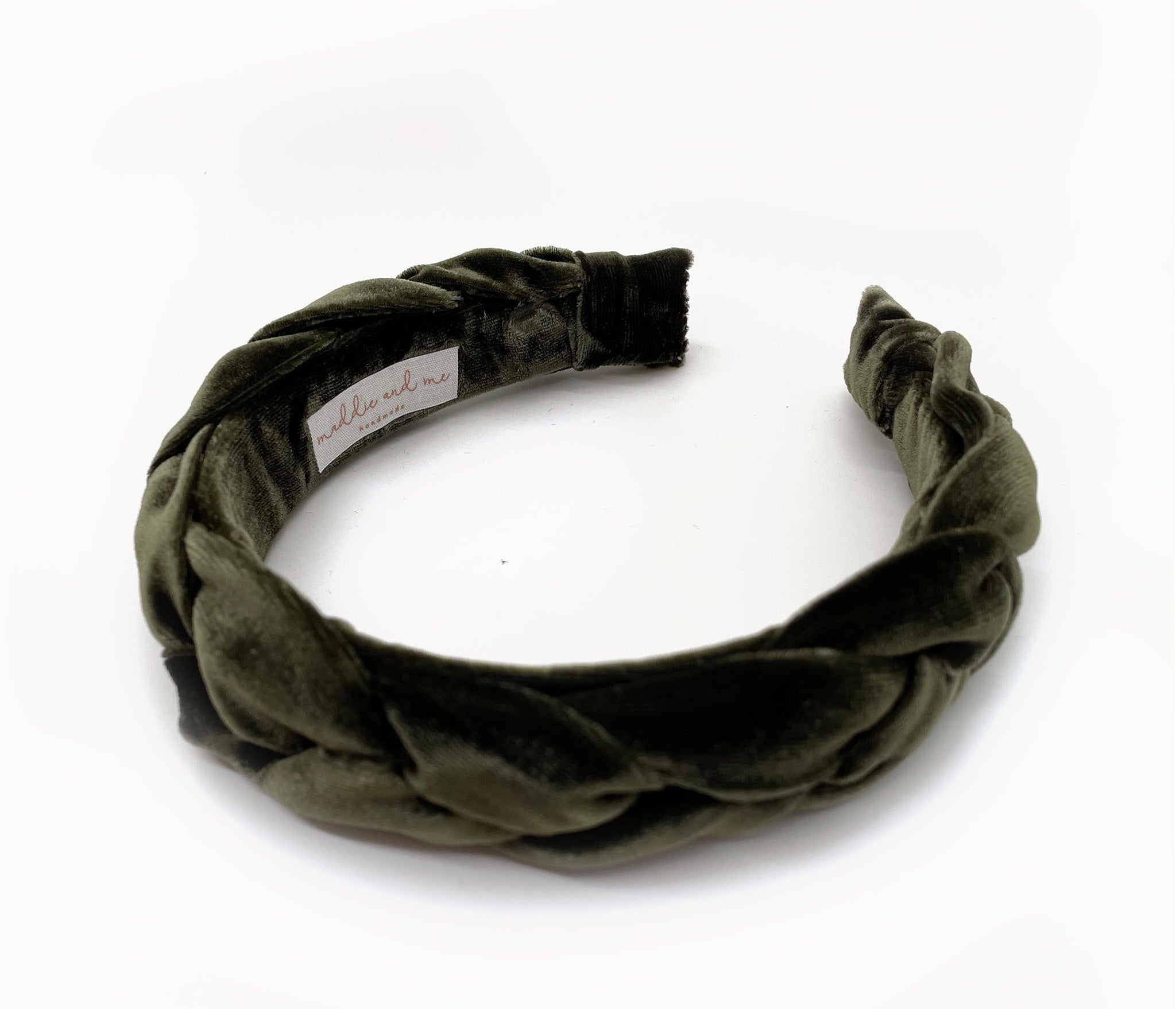 Braided Velvet {Dark Olive Green} Headband
