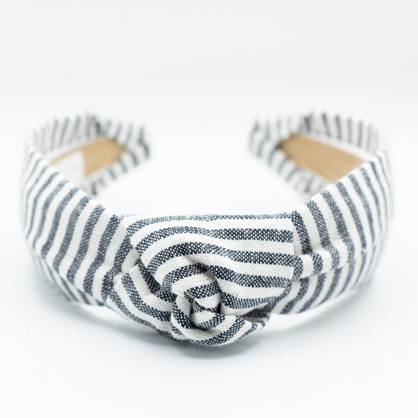 stripe knotted headband on a white background